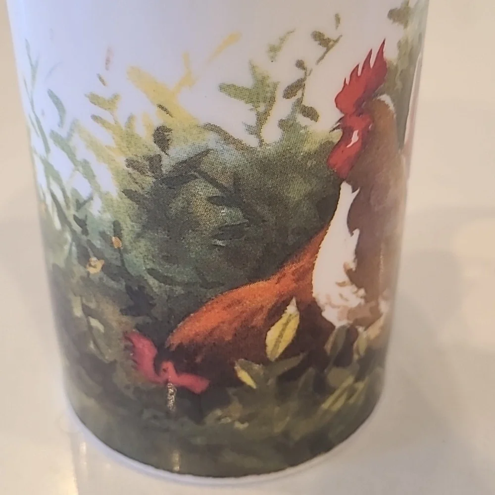 Dunoon Made in England Rooster Farm Fine Bone China Mug